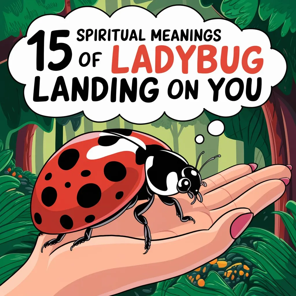 You are currently viewing 15 Spiritual Meanings & Symbolism of Ladybug Landing on You