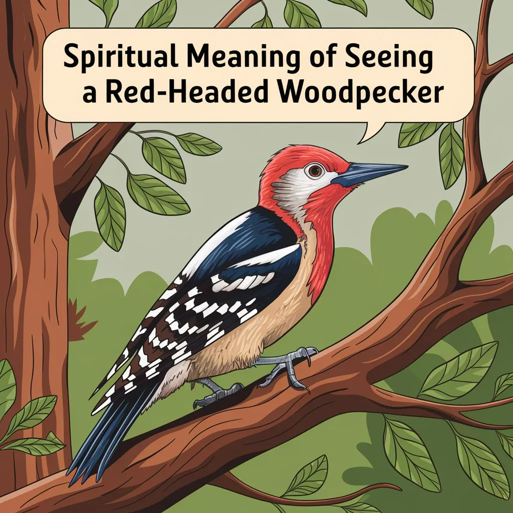 The Spiritual Meaning of Seeing a Red-Headed Woodpecker