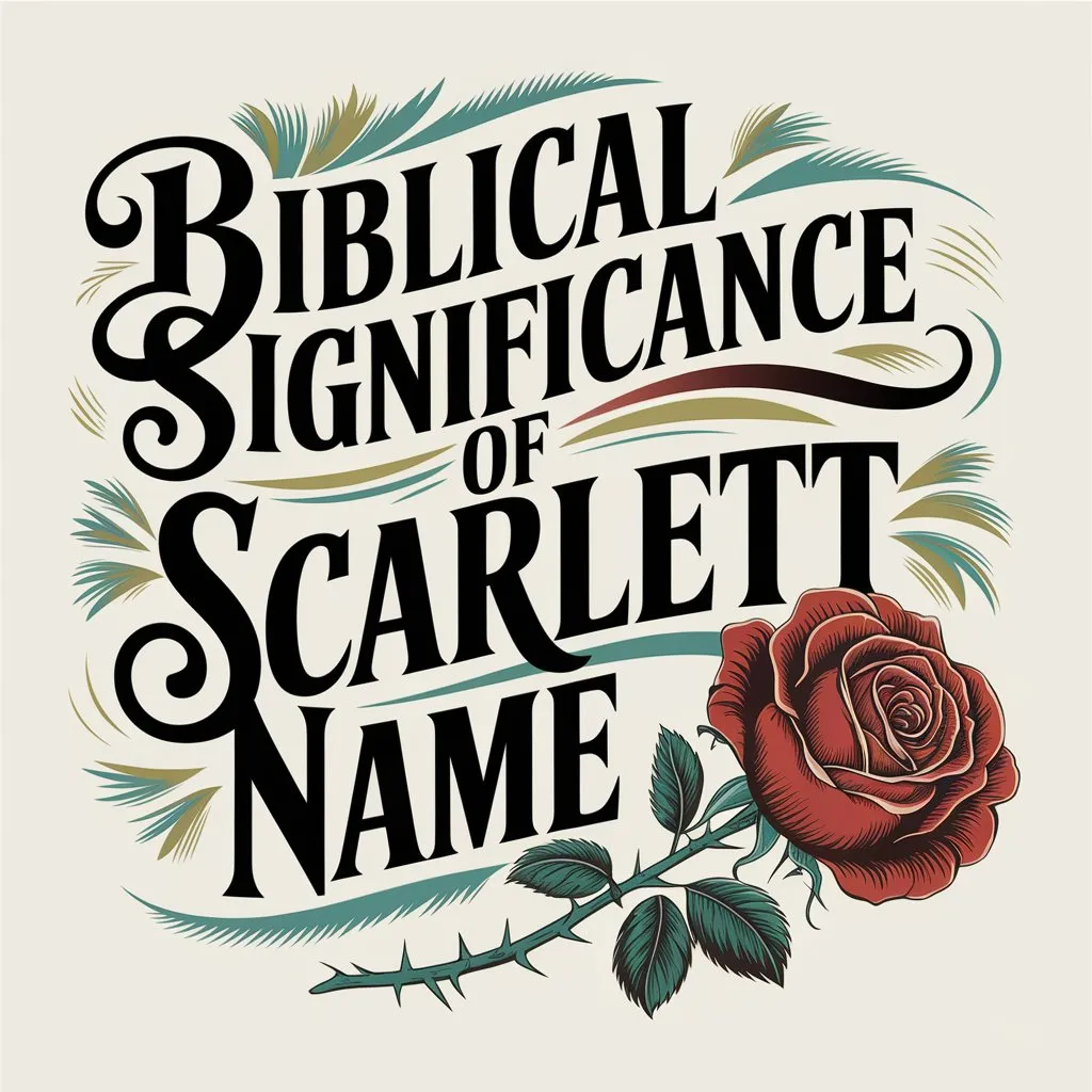 The Biblical Significance of Scarlett Name: Spiritual Meanings