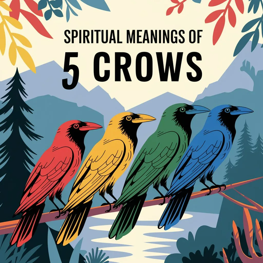 12 Spiritual Meanings of 5 Crows: Omens and Messages