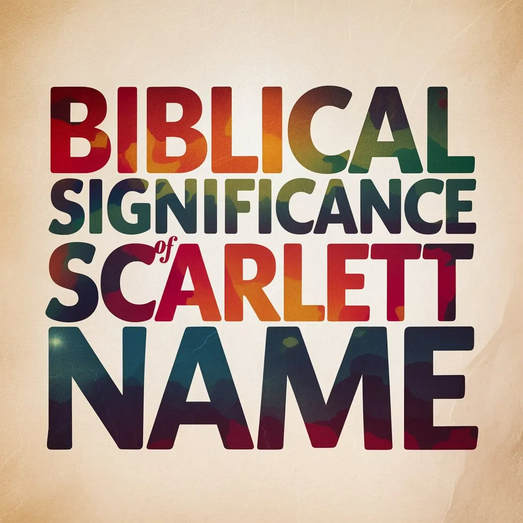 You are currently viewing The Biblical Significance of Scarlett Name: Spiritual Meanings