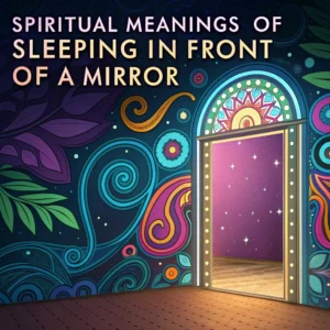 Read more about the article 14 Spiritual Meanings of Sleeping in Front of a Mirror