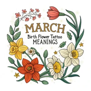 Read more about the article March Birth Flower Tattoo Meanings: Daffodil & Jonquil Symbolism