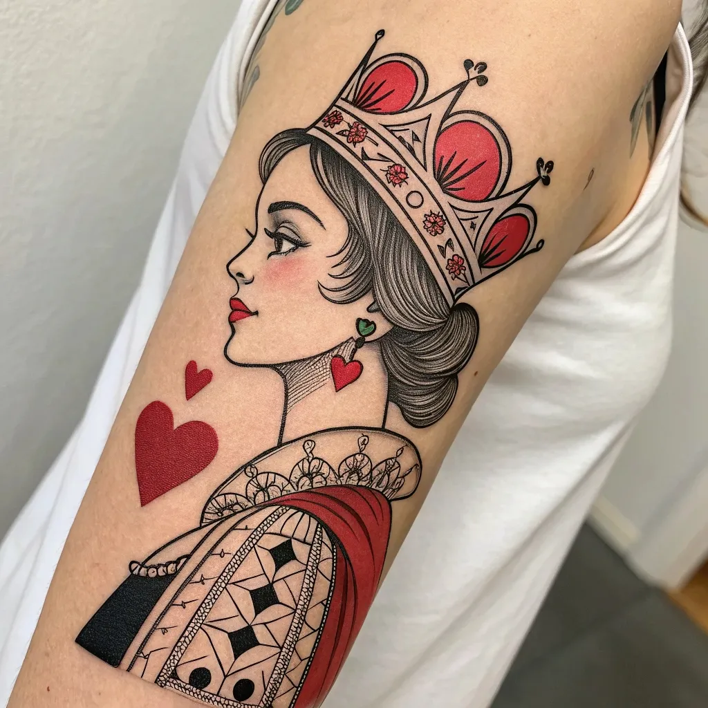 Queen of Hearts Tattoo: Powerful Symbolism and Meanings