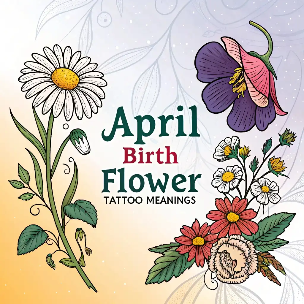 April Birth Flower Tattoo Meanings: Daisies & Sweet Peas