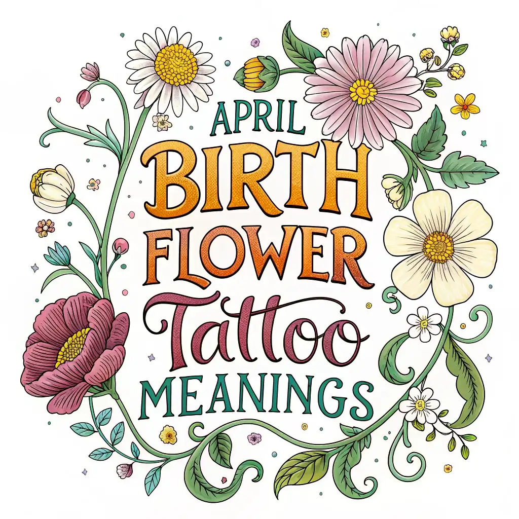 April Birth Flower Tattoo Meanings: Daisies & Sweet Peas