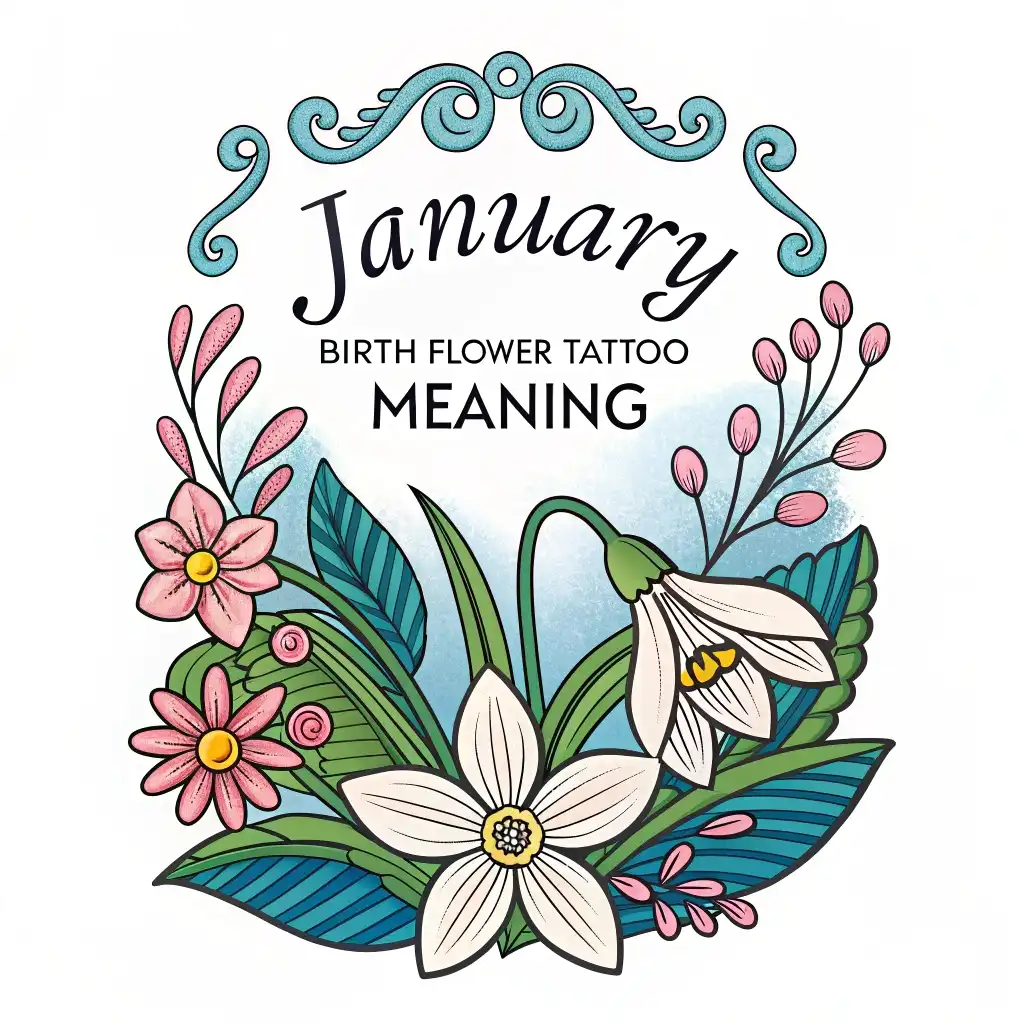 January Birth Flower Tattoos: Meanings & Symbolism Revealed