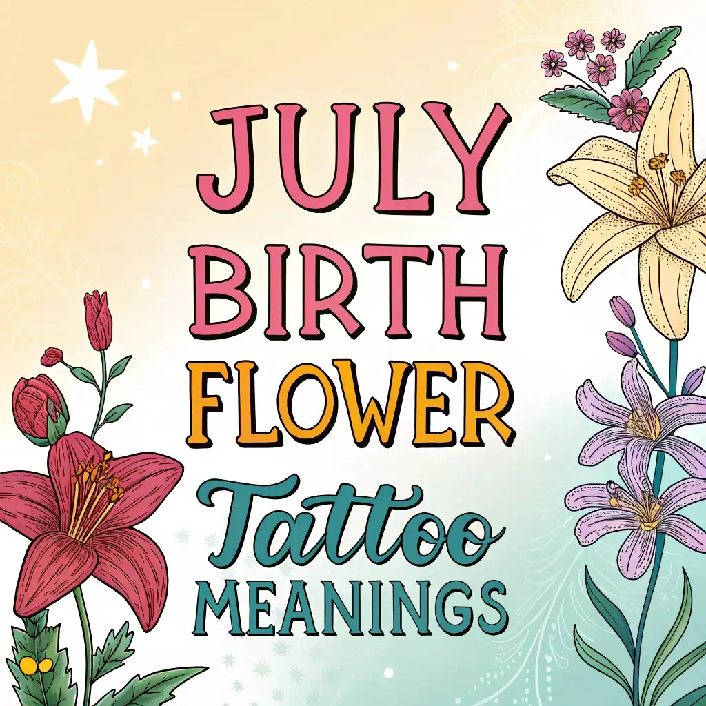 You are currently viewing July Birth Flower Tattoo Meanings: Larkspur & Water Lily