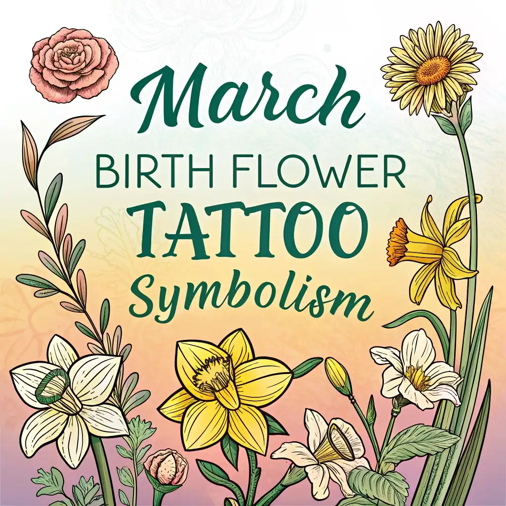 You are currently viewing March Birth Flower Tattoo Symbolism: Daffodil & Jonquil