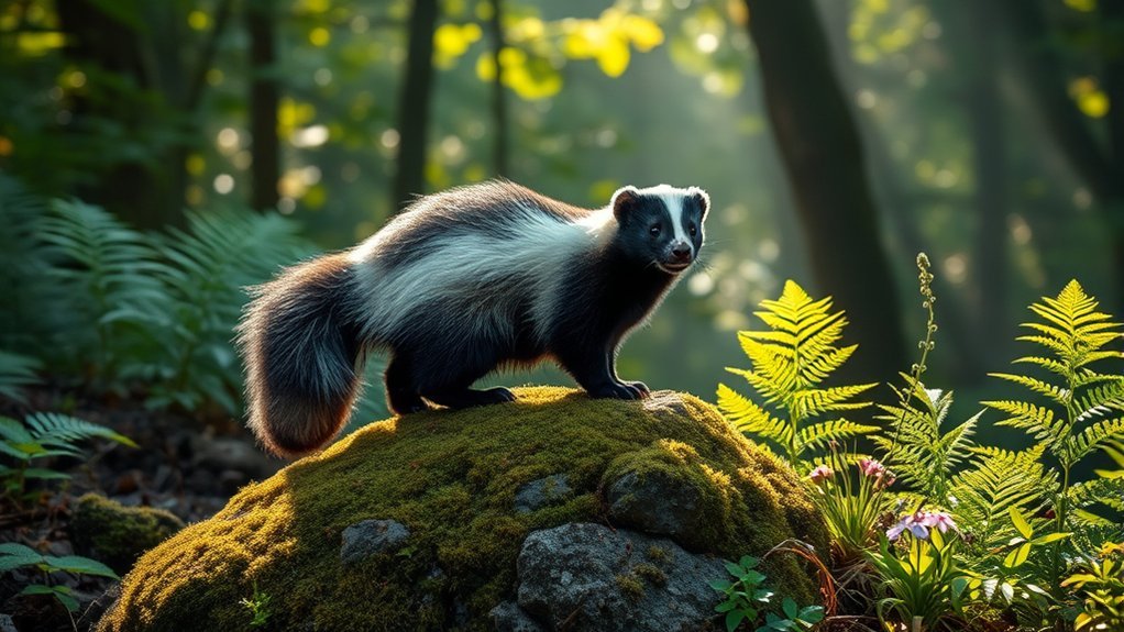 defensive behavior of skunks