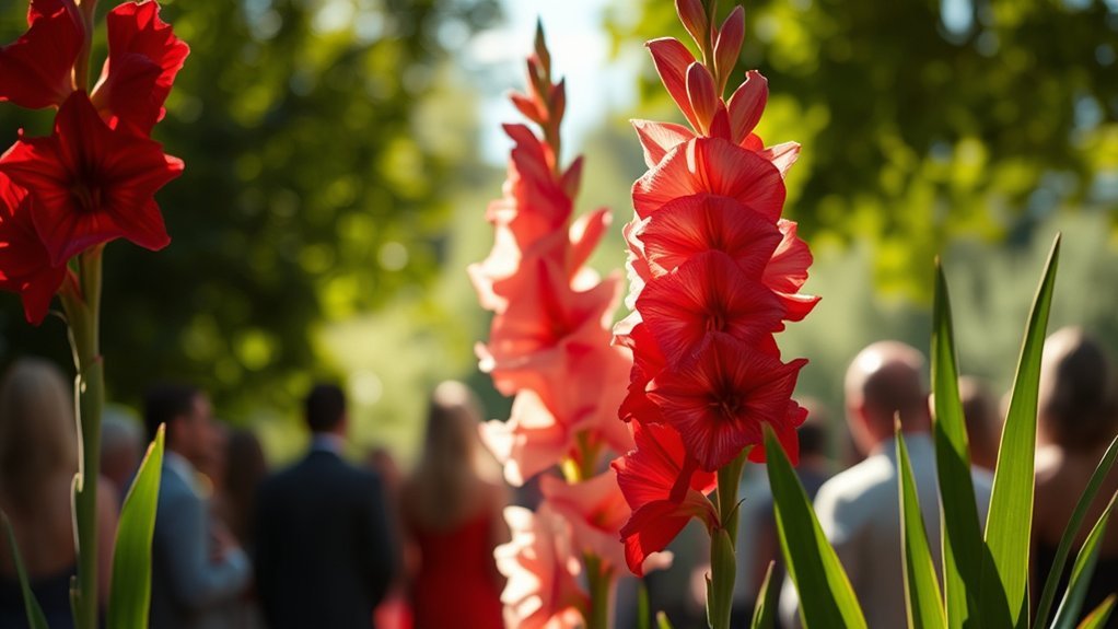 Gladiolus Symbolism & Meanings: Strength and Soulful Pride 4 gladiolus for joyous occasions