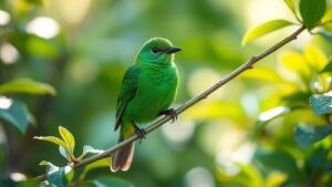 Read more about the article Green Bird Spiritual Meaning: Symbolism & Totem