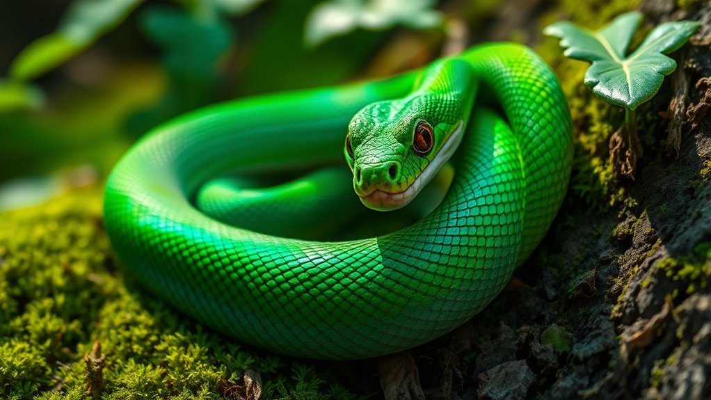 Read more about the article Green Snake Spiritual Meaning: Symbolism & Totem